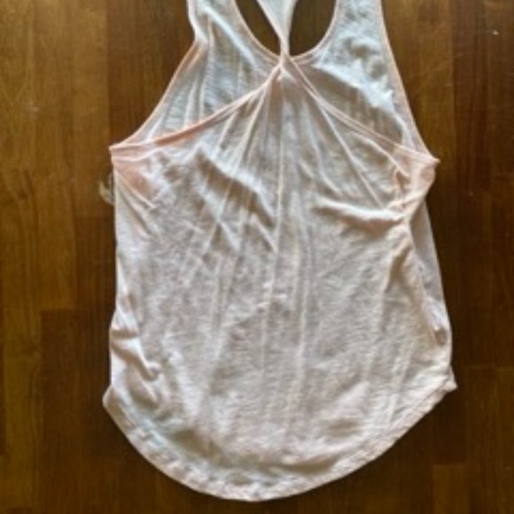 Pink Light Salmon Lightweight Halter Twist Tank - Picture 2 of 5